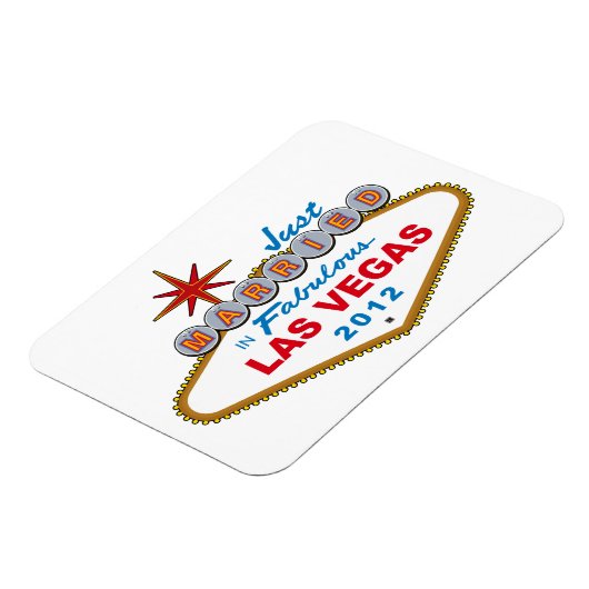 Gewoon getrouwd in Fabulous Las Vegas 2012 Vegas S Magneet (Linkerzijde)