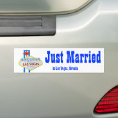 Gewoon getrouwd in Las Vegas Bumpersticker (Op auto)