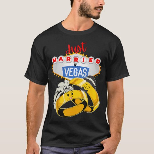 Gewoon getrouwd in VEGAS Las Vegas bruiloft BRUID  T-shirt (Voorkant)
