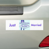 Gewoon getrouwd/Las Vegas Honeymoon Bumpersticker (Op auto)