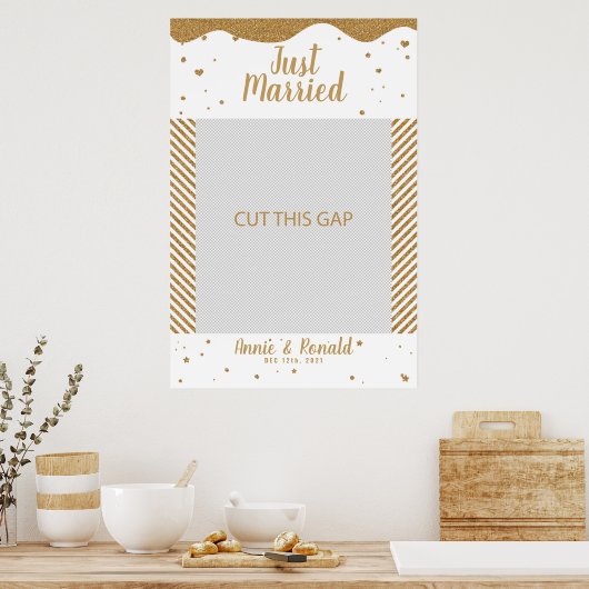 Gewoon getrouwd met 02 bruiloft lijst props foto B Poster (Keuken)