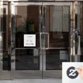 Gewoon getrouwd met Bride & Groom Names Raamsticker (Kantoordeur)