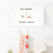 Gewoon getrouwd met Bride & Groom Names Spandoek (Insitu)