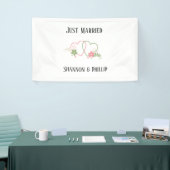 Gewoon getrouwd met Bride & Groom Names Spandoek (Beurs)