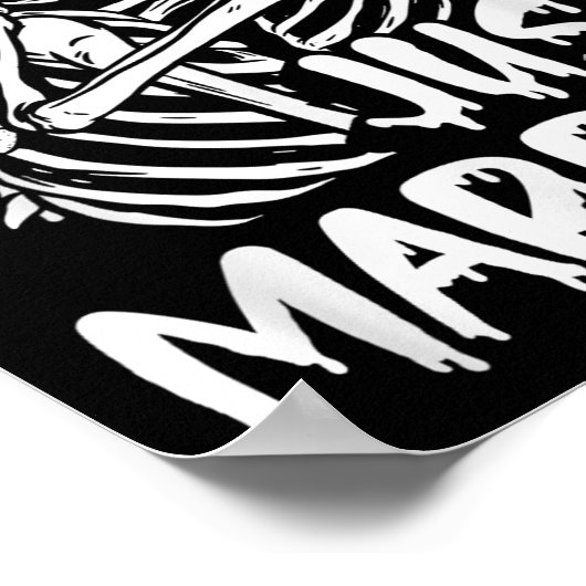 Gewoon getrouwd met Halloween Skeleton Bride en we Poster (Hoek)