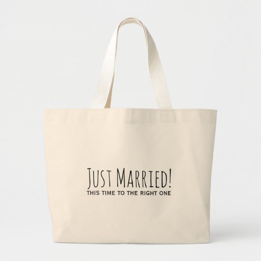 Gewoon getrouwd met het juiste huwelijk grote tote bag (Voorkant)