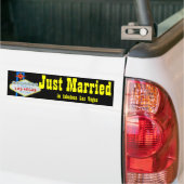 Gewoon getrouwd met Las Vegas Welkomstteken Bumpersticker (Op Truck)