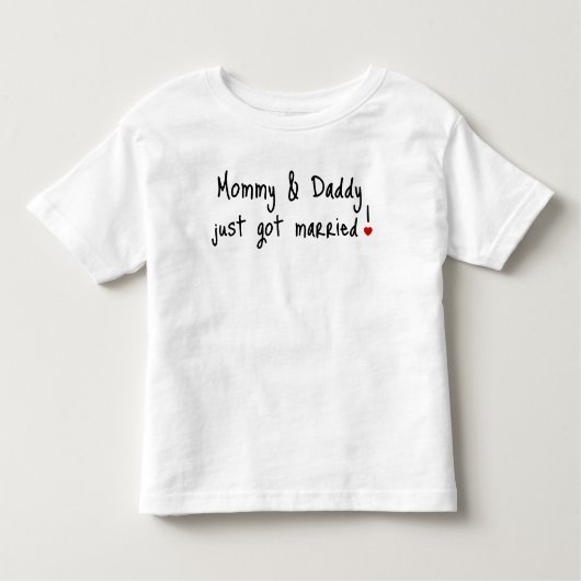 Gewoon getrouwd met mama papa kinder shirts (Voorkant)