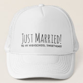 Gewoon getrouwd met mijn middelbare school schatje trucker pet (Voorkant)