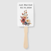 Gewoon getrouwd met Mr & Mrs | Bruiloft Bloemen Mo Handwaaier (Voorkant)