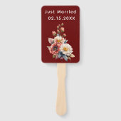 Gewoon getrouwd met Mr & Mrs | Bruiloft Bloemen Mo Handwaaier (Voorkant)