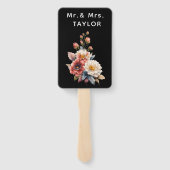 Gewoon getrouwd met Mr & Mrs | Bruiloft Bloemen Mo Handwaaier (Achterkant)