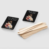 Gewoon getrouwd met Mr & Mrs | Bruiloft Bloemen Mo Handwaaier (Niet-gemonteerd)