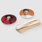 Gewoon getrouwd met Mr & Mrs | Huwelijksfoto Monog Handwaaier (Niet-gemonteerd)