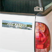 Gewoon getrouwd met natuur Grand Teton Bumpersticker (Op Truck)