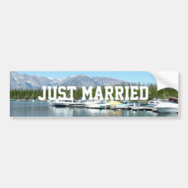 Gewoon getrouwd met natuur Grand Teton Bumpersticker