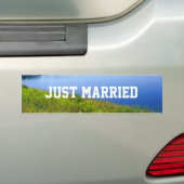 Gewoon getrouwd met natuur Grand Teton Bumpersticker (Op auto)