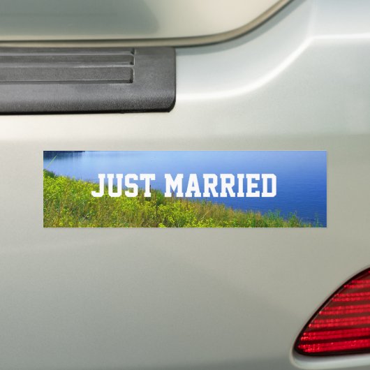 Gewoon getrouwd met natuur Grand Teton Bumpersticker (Op auto)