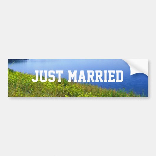 Gewoon getrouwd met natuur Grand Teton Bumpersticker (Voorkant)