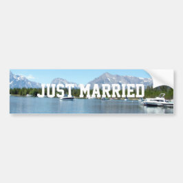 Gewoon getrouwd met natuur Grand Teton Bumpersticker