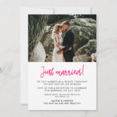 Gewoon getrouwd Modern kalligrafie aankondiging (Voorkant)