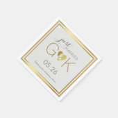 Gewoon getrouwd + Monogram. Huwelijksreceptie leuk Servetten (Hoek)