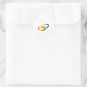 Gewoon getrouwd Mr. & Mr. Gay Marriage Rainbow Rin Ronde Sticker (Tas)