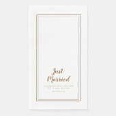 Gewoon getrouwd Mr & Mrs Rustic Brown Wedding Dinn Servet (Voorkant)