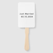 Gewoon getrouwd Mr. & Mrs. | Weddenschapsmonogram Handwaaier (Voorkant)
