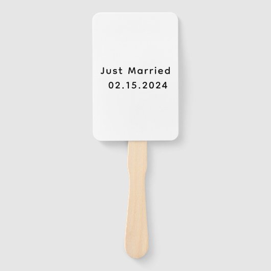 Gewoon getrouwd Mr. & Mrs. | Weddenschapsmonogram Handwaaier (Voorkant)