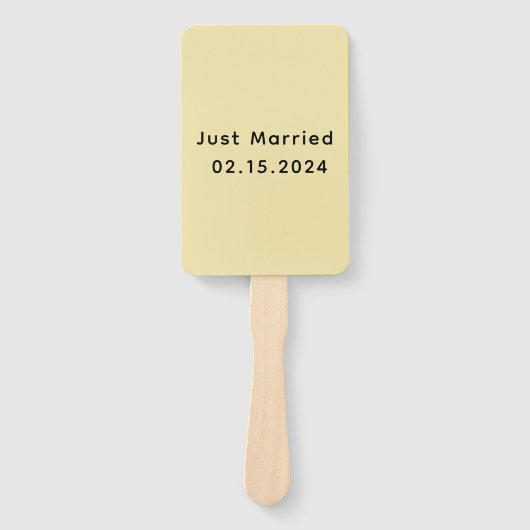 Gewoon getrouwd Mr. & Mrs. | Weddenschapsmonogram Handwaaier (Voorkant)