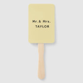 Gewoon getrouwd Mr. & Mrs. | Weddenschapsmonogram Handwaaier (Achterkant)