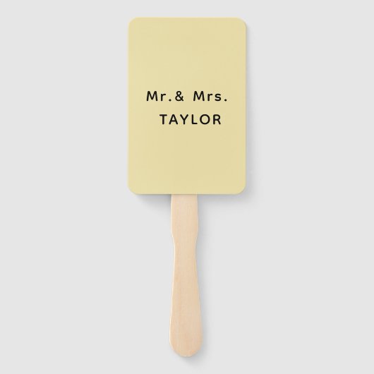 Gewoon getrouwd Mr. & Mrs. | Weddenschapsmonogram Handwaaier (Achterkant)