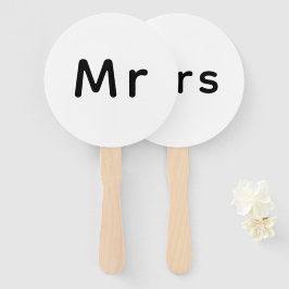 Gewoon getrouwd Mr. & Mrs. | Weddenschapsmonogram Handwaaier