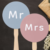 Gewoon getrouwd Mr. & Mrs. | Weddenschapsmonogram Handwaaier