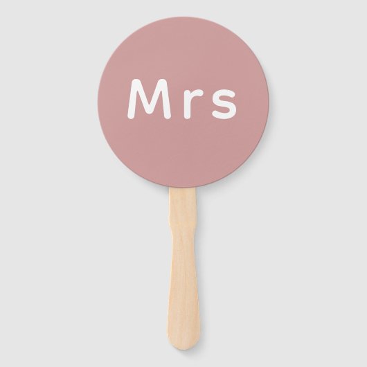 Gewoon getrouwd Mr. & Mrs. | Weddenschapsmonogram Handwaaier (Achterkant)