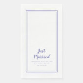 Gewoon getrouwd Mr. Periwinkle Blue Wedding Dinner Servet (Voorkant)