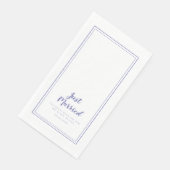 Gewoon getrouwd Mr. Periwinkle Blue Wedding Dinner Servet (Hoek)