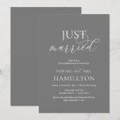 Gewoon getrouwd, na bruiloft Brunch Elopement Kaart (Voorkant / Achterkant)