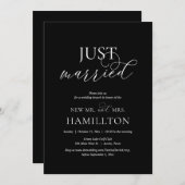 Gewoon getrouwd, na bruiloft Brunch Elopement Kaart (Voorkant / Achterkant)