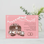 Gewoon getrouwd na bruiloft brunch uitnodigingen (Staand voorkant)