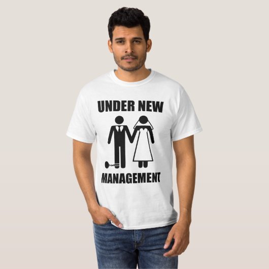 Gewoon getrouwd, onder nieuw beheer t-shirt (Voorkant volledig)