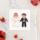 Gewoon getrouwd paar papieren servetten (Insitu)