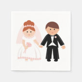 Gewoon getrouwd paar papieren servetten (Voorkant)