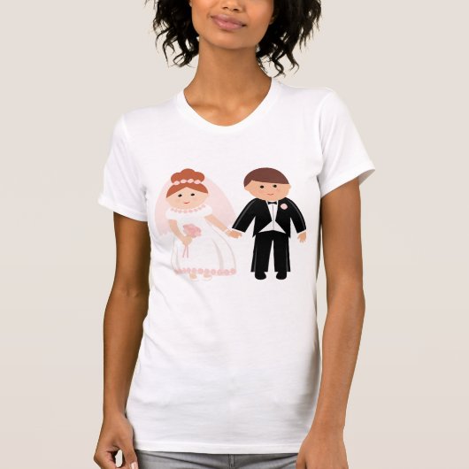 Gewoon getrouwd paar vrouwen T-shirt (Voorkant)