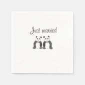 Gewoon getrouwd panda servet (Voorkant)