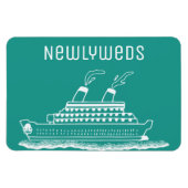 Gewoon getrouwd Passen getrouwd bruiloft cruise ca Magneet (Horizontaal)