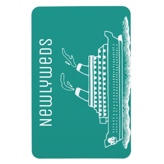 Gewoon getrouwd Passen getrouwd bruiloft cruise ca Magneet (Verticaal)