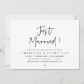 Gewoon getrouwd, postbruiloft brunch uitnodiging (Voorkant)