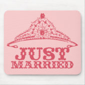 Gewoon getrouwd prinses Bride Tiara Weddings Muismat (Voorkant)